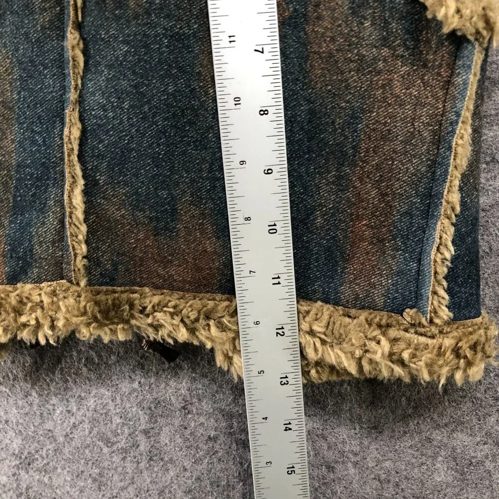 Vintage Betsy Italy Kids 3T Faux Suede Sherpa Vest Boho‎ Earthy Western